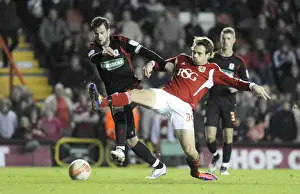 Brett Pitman of Bristol City Attacks against Matthew Bates of Middlesbrough - Bristol City v Middlesbrough Football Match, December 3, 2011