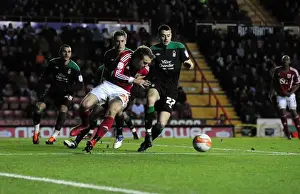 Bristol City V Nottingham Forest Prints: Brett Pitman of Bristol City Holds Ball in Championship Match vs