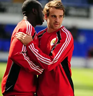 Ipswich Town V Bristol City Prints: Brett Pitman and Damion Stewart Clash in Championship Match: Ipswich vs