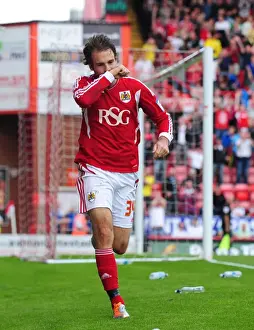 Bristol City V Hull City Prints: Brett Pitman Scores for Bristol City Against Hull City in Championship Match, 24/09/2011