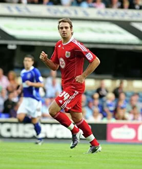 Images Dated 28th August 2010: Brett Pitman Scores for Bristol City against Ipswich Town in Championship Match, 2010