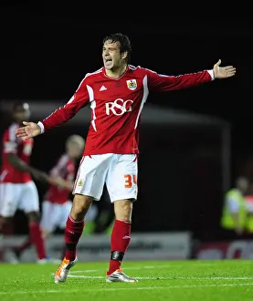 Bristol City V Reading Prints: Brett Pitman Scores in Bristol City's Championship Win Against Reading at Ashton Gate Stadium (September 27)