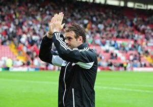 Images Dated 4th August 2012: Brett Pitman Scores in Louis Carey's Testimonial Match (August 4, 2012)