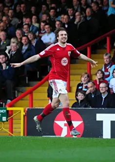 Brett Pitman Scores the Thrilling Opener: Championship Clash - Bristol City vs Burnley (19/03/2011)