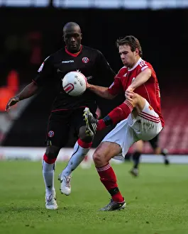 Bristol City V Sheffield Utd Prints: Brett Pitman Soars Over Nyal Bell-Noseworth: A Pivotal Moment in the 2010 Bristol City vs