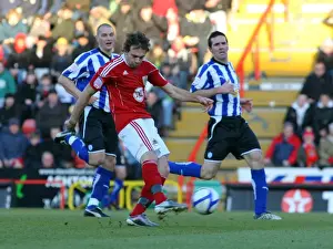 Bristol City V Sheffield Wednesday Prints: Brett Pitman's Close Call: Bristol City vs Sheffield Wednesday
