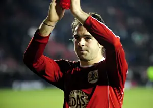 Bristol City V Cardiff City Prints: Brett Pitman's Determined Performance: Bristol City vs