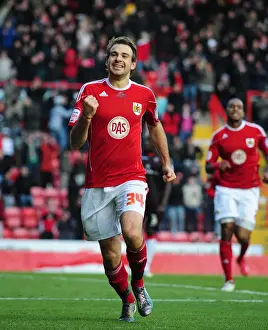 Framed Print : Brett Pitman's Double: Championship-Winning Moment for Bristol City vs. Sheffield United (Nov 2010) Framed Print : Brett Pitman's Double: Championship-Winning Moment for Bristol City vs. Sheffield United (Nov 2010)