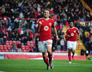 Bristol City V Sheffield Utd Prints: Brett Pitman's Double: A Memorable Championship Win for Bristol City vs