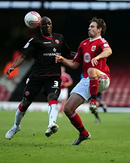 Bristol City V Sheffield Utd Prints: Brett Pitman's Elevated Finish: Bristol City vs Sheffield United, Championship 2010