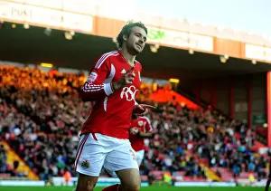 Brett Pitman's Euphoric Championship Goal Celebration for Bristol City vs. Burnley (Nov. 5, 2011, Ashton Gate Stadium)