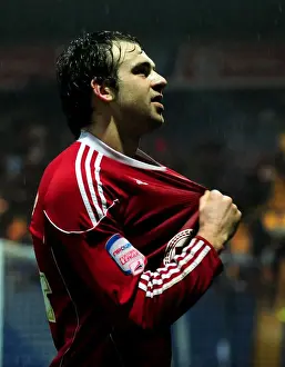 Preston V Bristol City Prints: Brett Pitman's Euphoric Goal Celebration: Preston North End vs