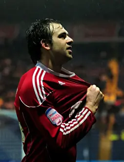 Brett Pitman's Euphoric Goal: Championship Showdown Between Preston North End and Bristol City (2011)
