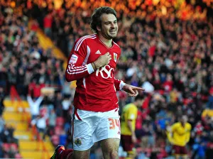Bristol City V Burnley Prints: Brett Pitman's Goal: Bristol City vs Burnley, Championship 2011