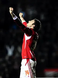 Bristol City V Leicester City Prints: Brett Pitman's Goal Celebration: Bristol City vs Leicester City, 2012