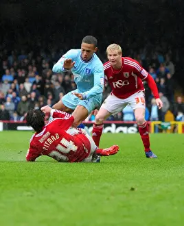 Bristol City V Coventry City Prints: Brett Pitman's Red Card: Bristol City vs Coventry City, 9th April 2012