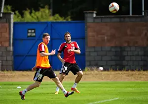 Framed Print : Brett Pitman's Stunning Goal: A Pre-Season Training Stunner by Bristol City Football Club