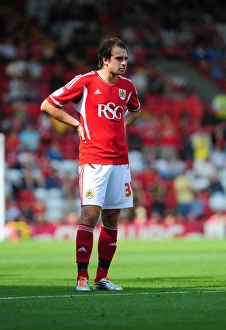 Season 11-12 Prints: Brett Pitman's Thrilling Moment: Bristol City vs. West Brom, Championship 2011