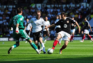 Derby County V Bristol City Prints: Brett Pitman's Thwarted Goal Attempt vs