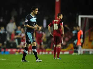 Brian Stock Celebrates Penalty for Burnley at Ashton Gate