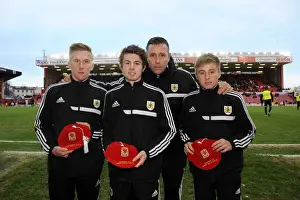 Brian Tinnion Presents U17s Caps to Bristol City Players vs Stevenage, 2013