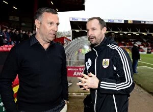 Images Dated 9th February 2013: Brian Tinnion's Nostalgic Reunion with Louis Carey at Ashton Gate during Bristol City vs