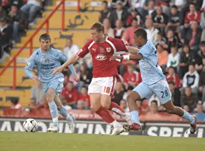 Bristol City V Manchester City Prints: Brian Wilson vs Manchester City: A Moment from the Bristol City Match