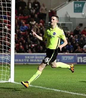 Framed Print : Brighton's Jamie Murphy Scores Early Goal Against Bristol City in Sky Bet Championship (23 / 02 / 2016)