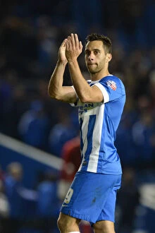 Images Dated 20th October 2015: Brighton's Sam Baldock Honors Bristol City Fans with Applause (2015)