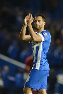 Brighton V Bristol City Prints: Brighton's Sam Baldock Honors Bristol City Fans with Applause (2015)
