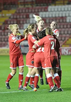 BAWFC Prints: Bristol Academy Stuns FC Barcelona: Celebrating Victory in UEFA Women's Champions League