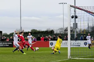 Framed Print : Bristol Academy vs. Chelsea Ladies Clash in FA Womens Super League Match