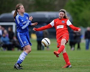 Images Dated 17th April 2014: Bristol Academy vs. Chelsea Ladies Youth: A Football Rivalry at Gifford Stadium (FA WSL Youth)