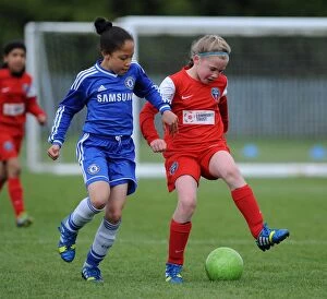 Images Dated 17th April 2014: Bristol Academy vs. Chelsea Ladies Youth: A Football Rivalry at Gifford Stadium - FA Womens Super
