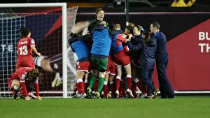 BAWFC V FC Barcelona Prints: Bristol Academy Women's FC Triumphs Over FC Barcelona: Celebrating Victory at Ashton Gate
