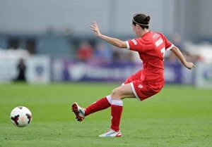 Images Dated 28th September 2014: Bristol Academy Women's Natalia Pablos Sanchon Takes Aim Against Manchester City Women in WSL Action