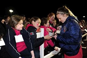 BAWFC v Chelsea Ladies Collection: Bristol Academy's Alex Windell Signing Autographs at Gifford Stadium during Bristol Academy vs