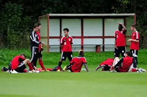 Bristol City Training 27-09-12 Prints: Bristol City Under 21s: Manager Alex Russell Motivates Team During Training