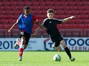 Images Dated 11th May 2015: Bristol City Academy Players Train at Ashton Gate Stadium
