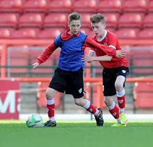 Bristol City Academy Day 1 Prints: Bristol City Academy Players Train at Ashton Gate Stadium
