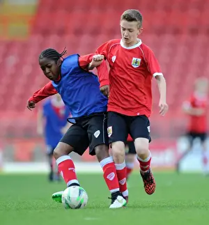 Bristol City Academy Prints: Bristol City Academy Players Train at Ashton Gate Stadium