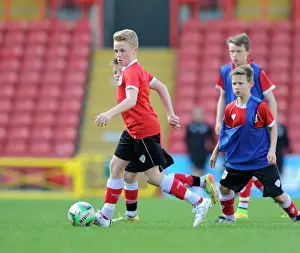 Bristol City Academy Prints: Bristol City Academy Players Train at Ashton Gate Stadium