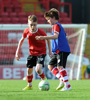 Bristol City Academy Prints: Bristol City Academy Players Train at Ashton Gate Stadium