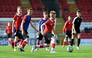 Bristol City Academy Prints: Bristol City Academy Players Train at Ashton Gate Stadium