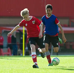 Bristol City Academy Prints: Bristol City Academy Players Train at Ashton Gate Stadium