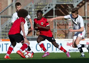 Framed Print : Bristol City Academy Players Train at Ashton Gate Stadium