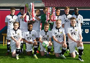 Bristol City Academy Players Triumph: Celebrating Johnstones Paint and Sky Bet League One Trophies
