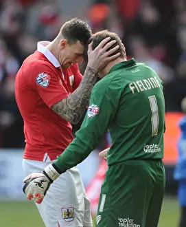 Bristol City V Fleetwood Town Prints: Bristol City: Aden Flint and Frank Fielding in Action against Fleetwood Town