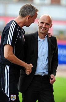 Images Dated 26th July 2010: Bristol City Assistant Manager, Keith Millenwith Exeter city Manager Paul Tisdale