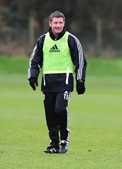 Training 10-1-12 Prints: Bristol City Assistant Manager Tony Docherty in Training at Memorial Stadium